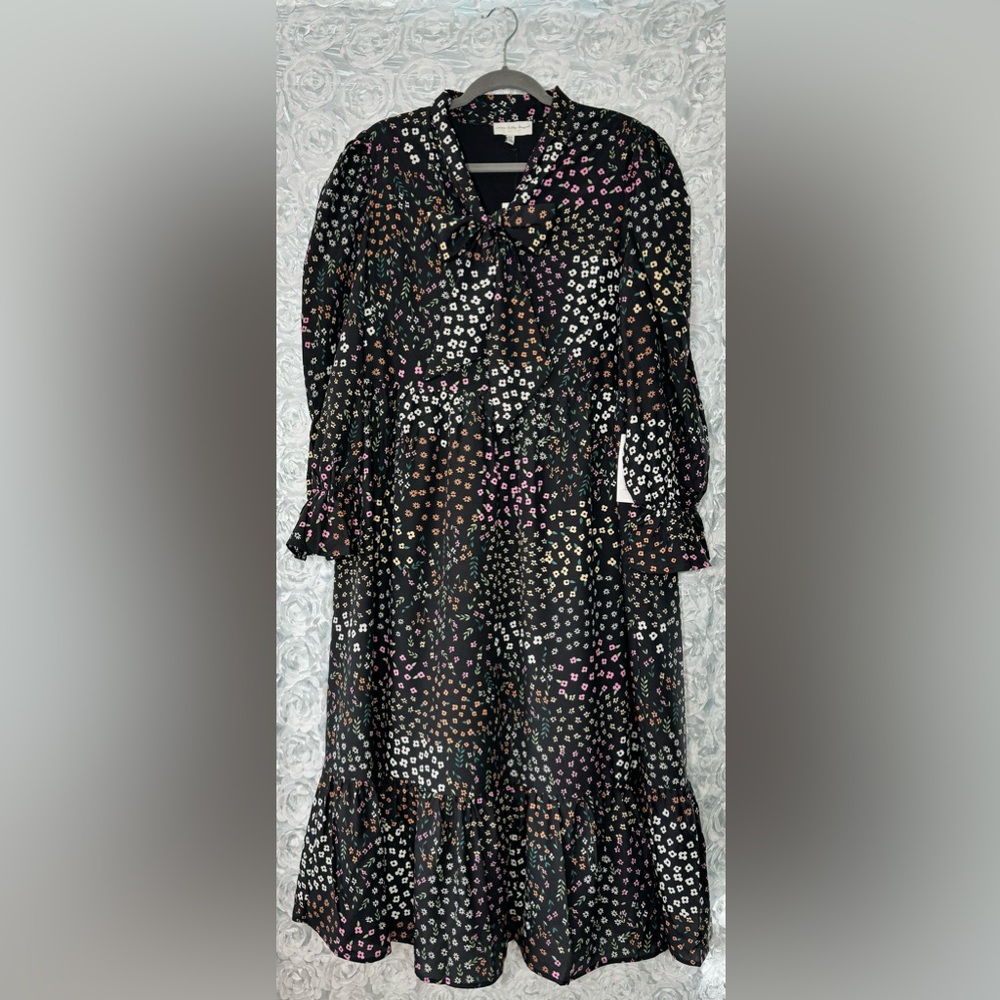 NWT Never Fully Dressed Meadow Floral Tie Maxi Dress Sz UK 18/ US 14 Longsleeve